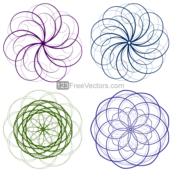 Vector Circle Decorative Design Elements Set-4