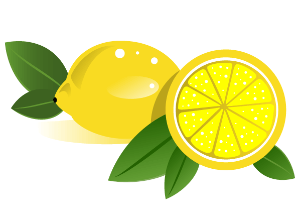 Lemons with leaves Vector Image