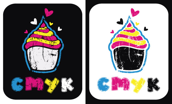 Vector CMYK Cupcake
