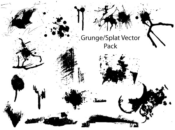 Grunge And Splatter Vector Pack