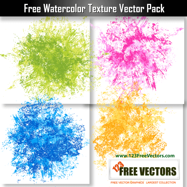 Free Watercolor Texture Vector Pack