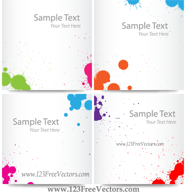 Colorful Ink Splash Banner Free Vector Images