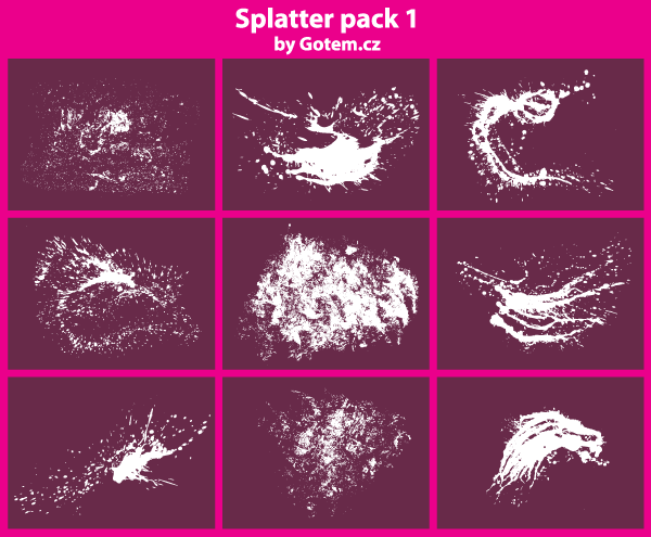 Splatter Free Illustrator Vector Pack 01