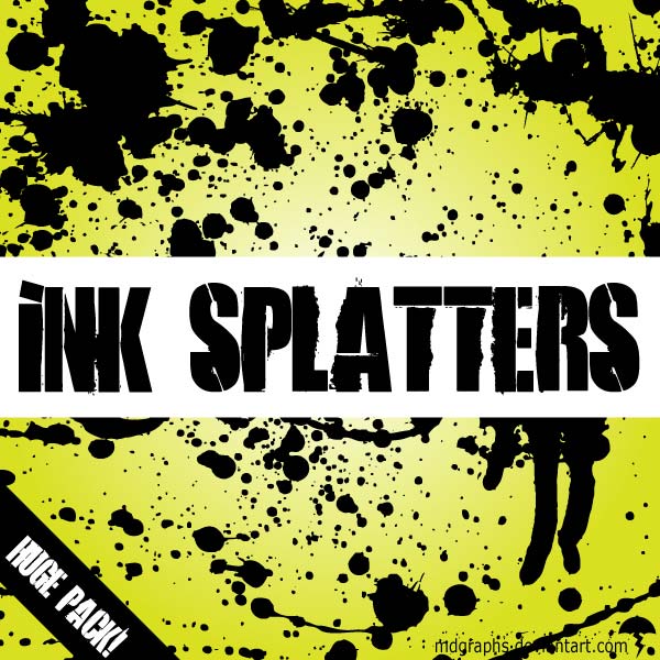 Ink Splatters Vector Illustrator Pack