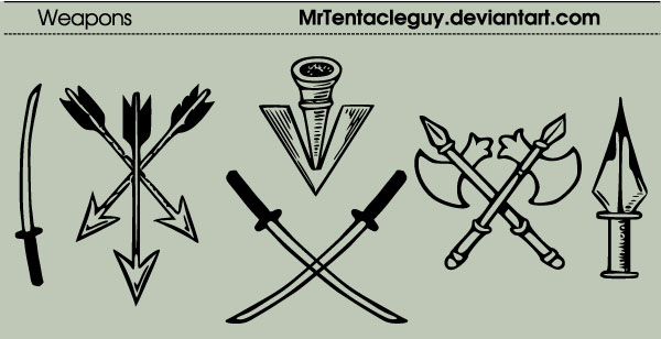 Heraldic Weapons Vector