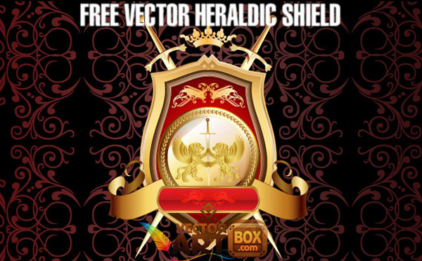 Free Heraldic Shield Vector Art