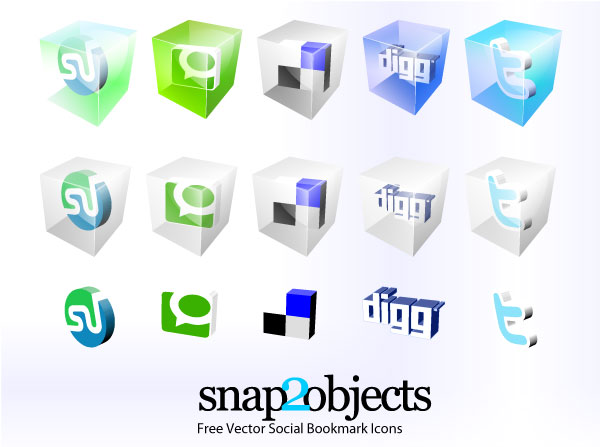 Free Vector Social Bookmark Icons