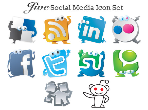 Jive Social Media Icon Set