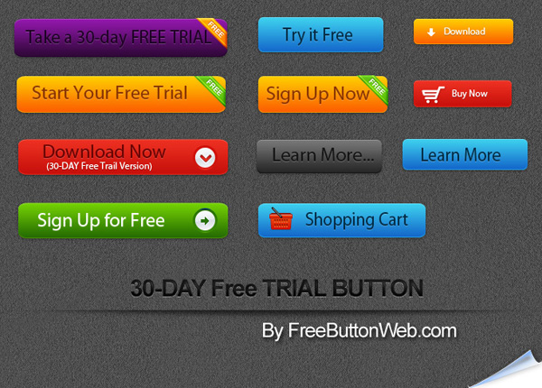 Free Vector Trial Button