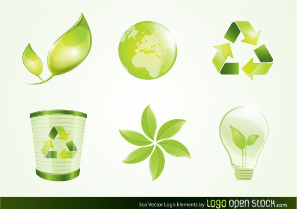 Eco Vector Logo Elements