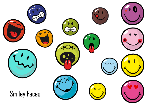 Smiley Face Free Vector Pack