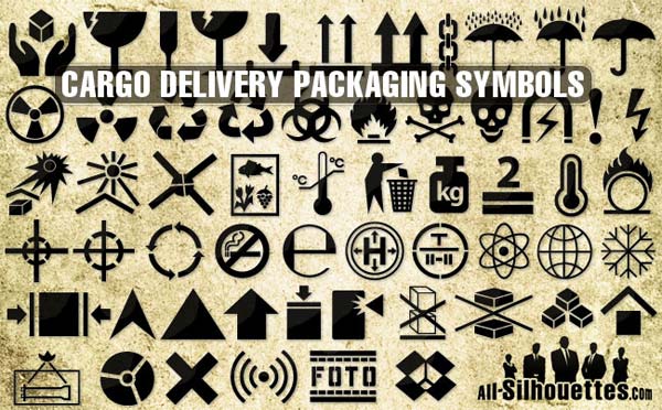 Vector Cargo Delivery Packaging Symbols