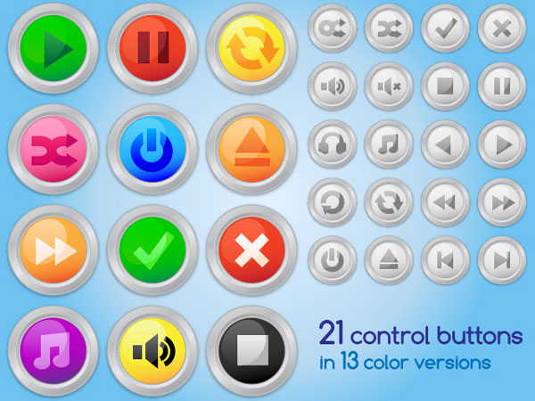 Vector Audio or Video Control Buttons