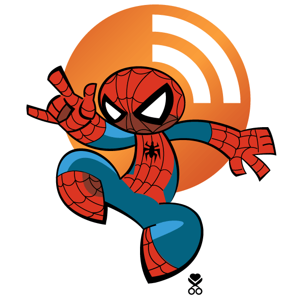Spiderman RSS Icon Vector