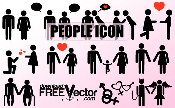 Vector People Silhouette Icons