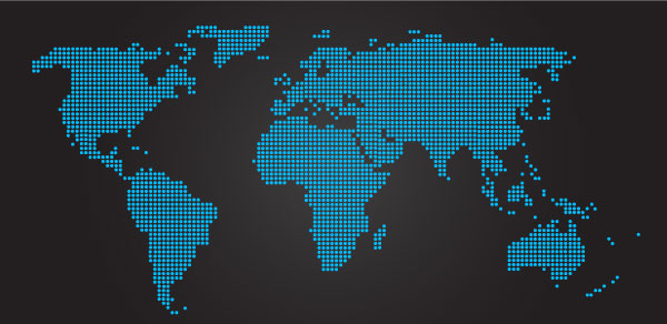 World Map Dots