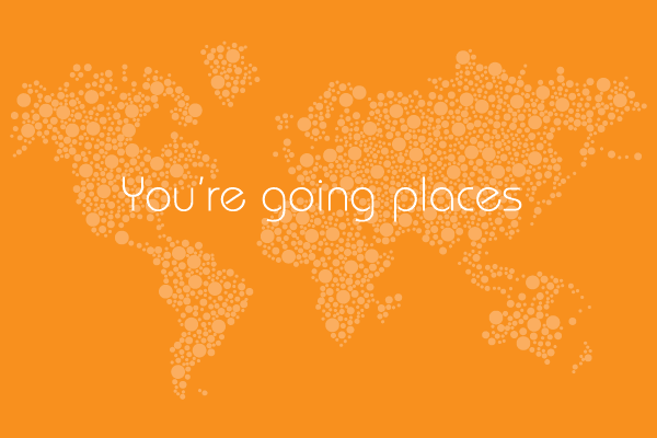 Vector Dots Map: You’re Going Places Map