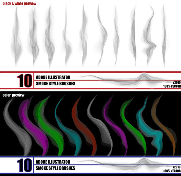 Smoke Illustrator Brushes