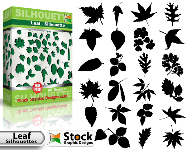 Leaf Silhouettes Free vector &amp; Brush Pack