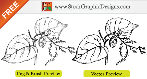 Sketchy Plant Free Vector Illustration