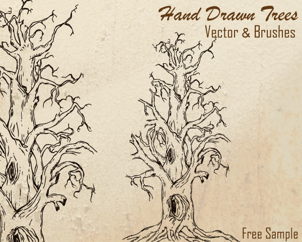 Free Hand Drawn Tree Vector