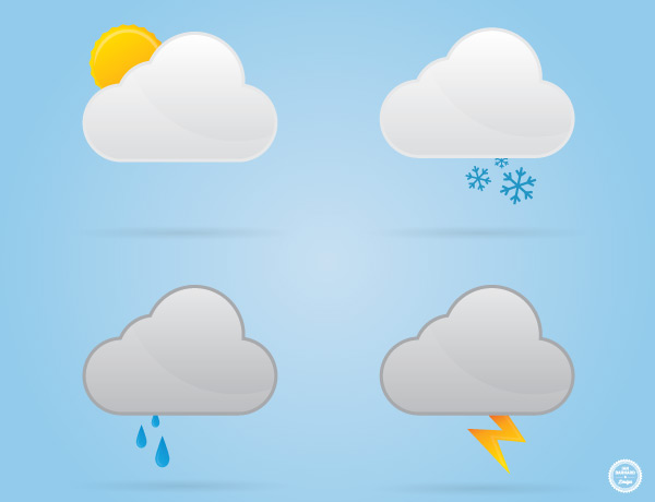 Vector Cloud Weather Icons