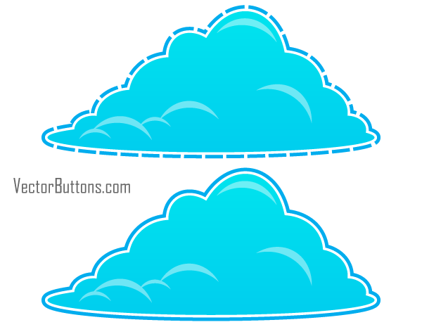 Cool Blue Fluffy Clouds Vectors Free