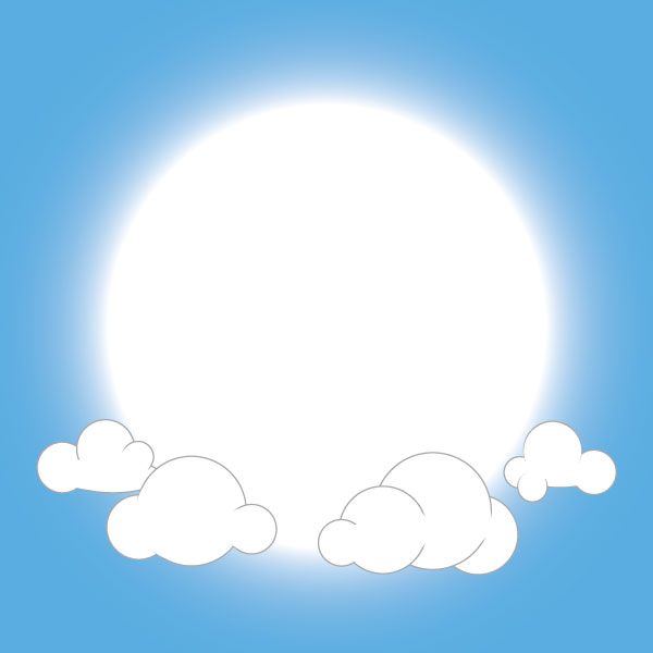 Vector Fluffy Clouds Background