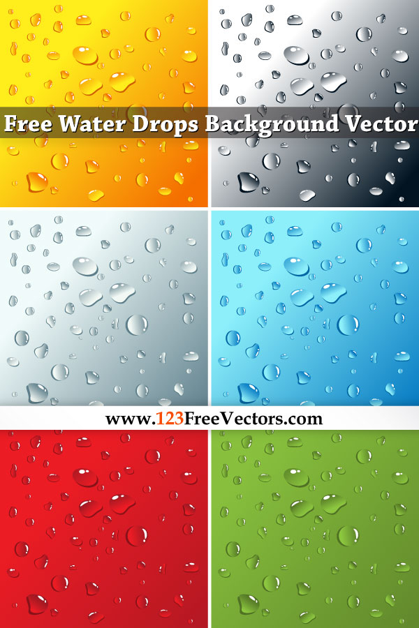 Free Water Drops Background Vector
