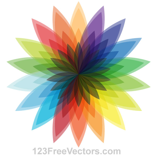 Vector Multicolor Flower Design