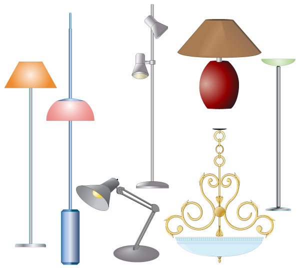 Electric Lamps Free Vector