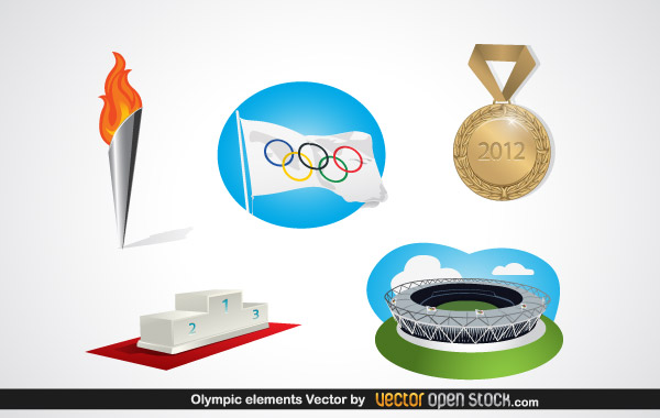 Olympic Elements Free Vector
