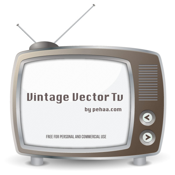 Vintage TV Vector Art