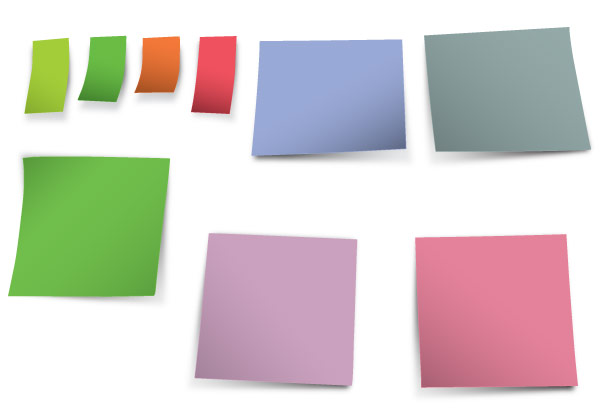 Vector Blank Post-it Notes