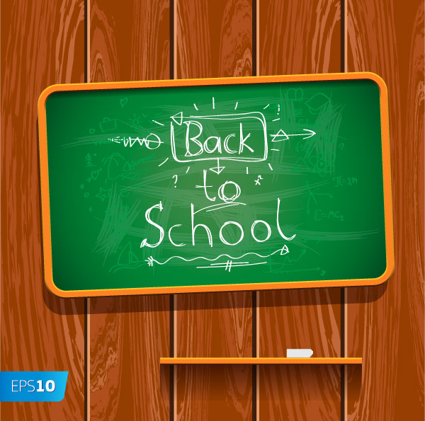 Back to School Written on Chalkboard Illustration