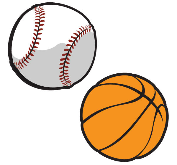 Basketball and Baseball Vector