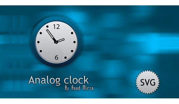 Svg Analog Clock Vector Image