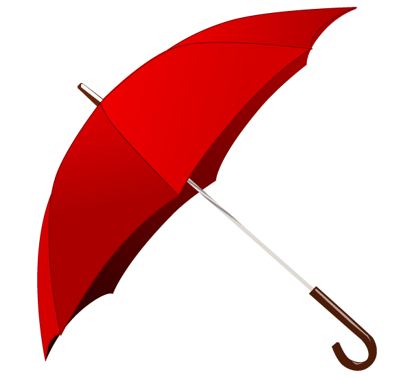 Vector Clip Art Red Umbrella