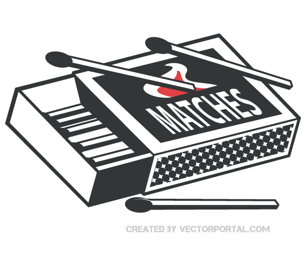 Open Matchbox with Matches Vector Image