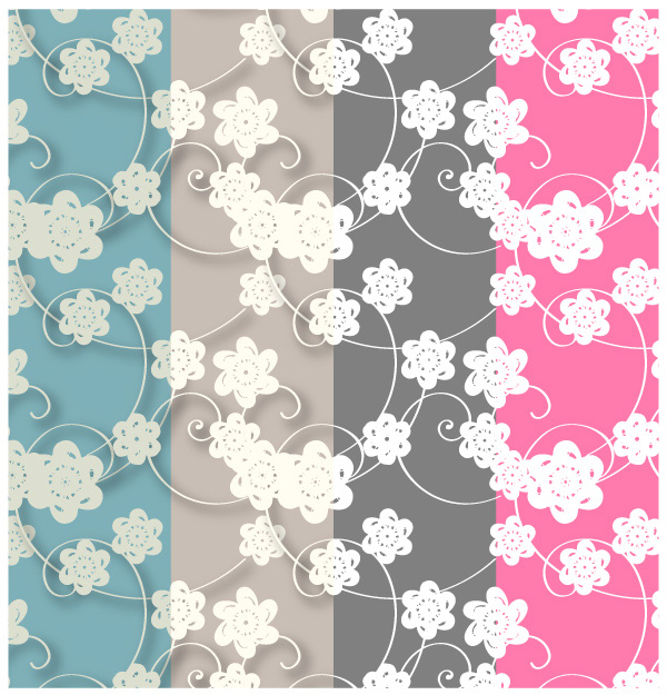 Paper Flowers Free Photoshop and Illustrator Patterns