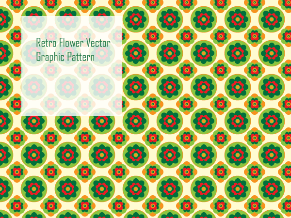 Vector Retro Flower Pattern
