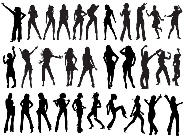 Vector Dancers Silhouettes
