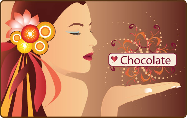 Chocolate Woman Vector