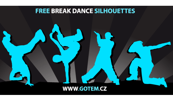 Free Breakdance Silhouettes Vector Art