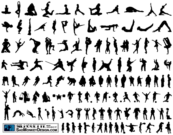 100+ People Silhouettes Free Vectors