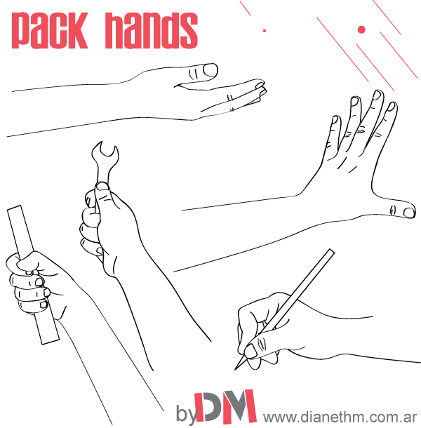 Working Hands Vector Pack