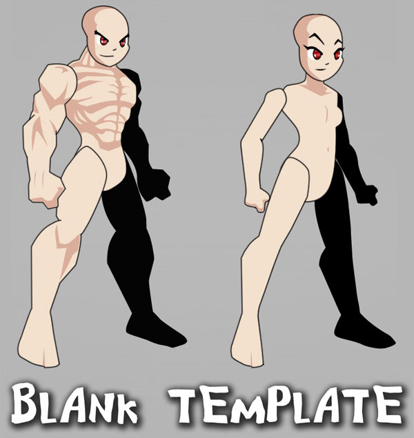 AQW Male and Female Template Vector