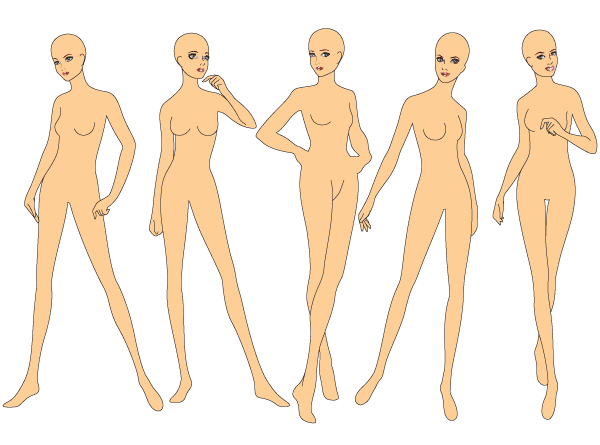 Fashion Drawing Base Templates: Woman’s Figure