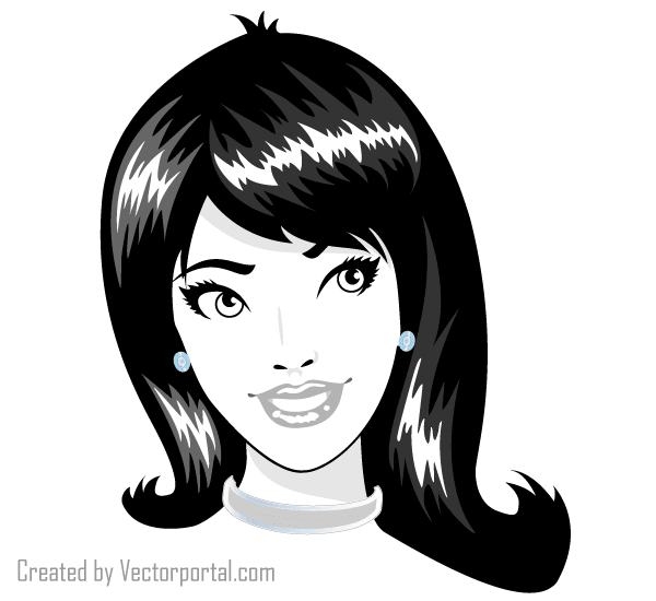 Lady Face Vector Image