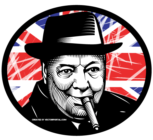 Winston Churchill Vector Image
